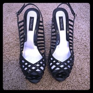 White House Black Market Platform Peep Toes